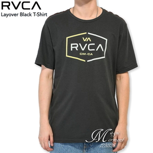 ★セール 新品正規品 ロンハーマン販売 アメリカ正規店買い付け RVCA Layover ルーカ ロゴTシャツ スミクロブラック XL表記 ビラボンUSA