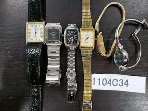 1104C34　腕時計　ジャンク品　おまとめ6点　JUNGHANS、chouchou など ※動作未確認