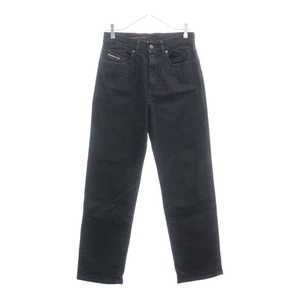 DIESEL ディーゼル 23SS boyfriend jeans 2016 D-AIR フレア テーパード クロップドデニムパンツ ブラック レディース A03618 Z9C25