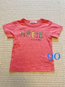 90 bebe ベベ 半袖 Tシャツ レッド 赤 yshop子供服90 保育園 パジャマ