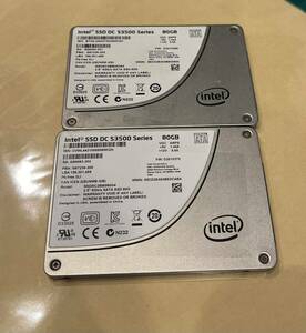 INTEL SATA SSDSC2BB080G4 80GB 2個セット　s22