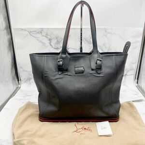 &【売り切り】そこそこ美品Christian Louboutinクリスチャンルブタン カバイカー レザートートバッグ ショルダーバッグ メンズ 保存袋付属 