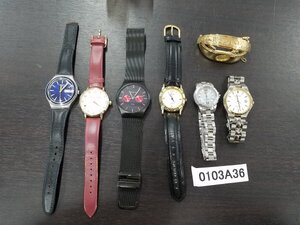 0103A36　腕時計　ジャンク品　おまとめ7点　　SEIKOセイコー、SWATCH　 など ※動作未確認