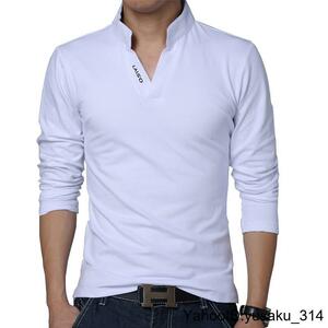 ポロシャツ（メンズ、綿、襟長袖、ビッグサイズS-7XL）