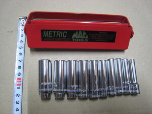 ◆◆MAC TOOLs　マックツール 差込1/4 6ポイント ディープソケットセット　10PC　未使用