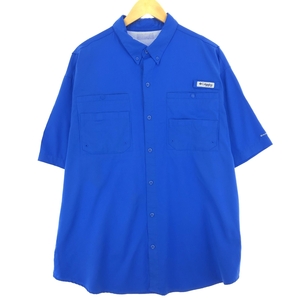 古着 コロンビア Columbia PFG OMNI-SHADE ボタンダウン 半袖 フィッシングシャツ メンズXXL /eaa442269 【SS2409_30%】