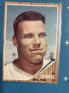 1962 Topps Baseball #102 Al Schroll Minnesota Twins