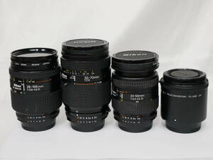 #0130 NIKON AF NIKKOR 28-105mm F3.5-4.5 D 24-50mm F3.3-4.5 35-70mm F2.8 AF-I Teleconverter TC-20E 2X