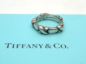 1000円スタート 指輪 TIFFANY&Co. ティファニー シグネチャー 925刻印 約8号 総重量約4.2g シルバー アクセサリー 装飾品 箱付 5 G60002