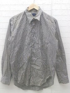 ◇ ◎ BEAMS ビームス 長袖 チェック シャツ サイズM グレー系 メンズ