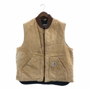 SALE/// 90年代 Carhartt カーハート ダックベスト ベスト 大きいサイズ ワーク ブラウン (メンズ 2XL) P9129