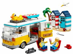 【即決】完成品 LEGO レゴ クリエイター ビーチ キャンパーバン 【クリスマス】キャンピングカー パーツ シティ レゴブロック インテリア