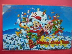 即決　ディズニー　ミッキーマウス他　クリスマス　1997年　未使用テレカ