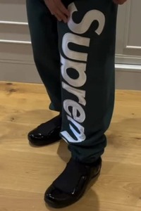 【新品未着用】Supreme Satin Applique Sweatpant Black M 24FW 正規品付属品完備 シュプリームスエットパンツボックスロゴboxlogonike