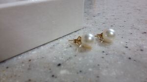 14K ゴールド パール ピアス