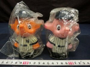 L0715 未使用 サトちゃん サトコちゃん ニューヨーク・ヤンキース NEW YORK YANKEES 佐藤製薬 キャクター グッズ 貯金箱　野球