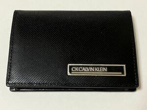 CK CALVIN KLEIN 小銭入れ パスケース 定期入れ 817633 レザー 黒 正規品 牛革本革 メンズ ブランド ik4コインケース カルバンクライン