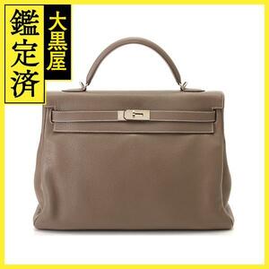 HERMES 　エルメス　　ケリー40（内縫い） エトゥープ/シルバー金具/トリヨンクレマンス　【472】KS