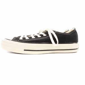 コンバース CONVERSE 美品 ALL STAR US OX スニーカー キャンバス US4.5 JPN23.5cm 黒 ブラック 1SD286 /UO レディース