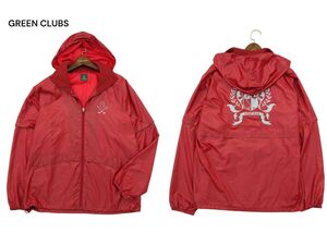 GREEN CLUBS グリーンクラブ 通年 裏地メッシュ★ プリント ウインドブレーカー ブルゾン ジャケット Sz.50　メンズ ゴルフ　A4T00876_1#O