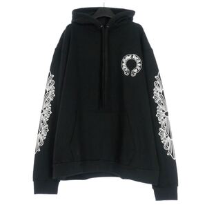 未使用品 クロムハーツ CHROME HEARTS HORSESHOE プルオーバーフーディ パーカー 長袖 M ブラック 黒 国内正規 