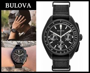 送無 新品 BULOVA ブローバ 98A186 SPエディション アポロ15号 復刻 ルナパイロット クロノグラフ ムーンウォッチ 高振動 クォーツ 腕時計