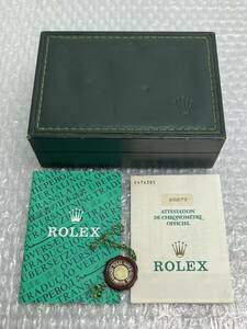 ♪ ROLEX ロレックス BOX タグ 冊子 緑 グリーン 空箱 収納ケース 木箱 内箱 68.00.02 OYSTER 