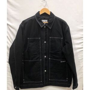 【Carhartt】カーハート double front jacket ダブルフロントジャケット カバーオール XL コットン ブラック ts202411