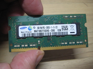 SAMSUNG製 PC3-12800S ノートPC用メモリ 2GB (ジャンク)