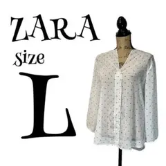 【完売品】【L】ZARA♡ザラ 星柄 ブラウス レディース