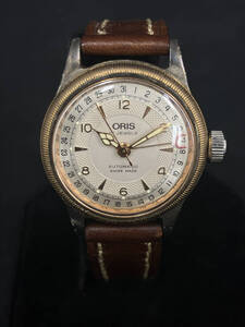 0001-12041 1円出品 時計 腕時計 ORIS オリス ポインター デイト S.A. 7400 裏スケ 自動巻 17石 17JEWELS オートマチック 動作未確認