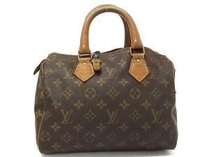 1円 LOUIS VUITTON ルイヴィトン M41528 モノグラム スピーディ25 TALON タロンジップ USA ハンドバッグ ミニボストン ブラウン系 BJ6002