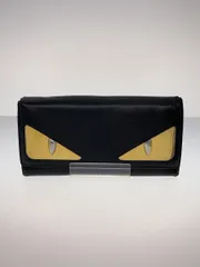 FENDI バグズアイ 2つ折り財布 レザー ブラック メンズ