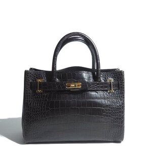 P0605z2　▼SITA PARANTICA シータパランティカ × ドゥーズィエムクラス▼ 23SS CROC EMBOSSED TOTE BAG トートバッグ ブラウン 型押し 茶