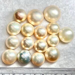 1円〜!!［マベパールおまとめ151.5ct］j 約30.3g mabe pearl パール 半円真珠 ジュエリー jewelry ルース 裸石 宝石 w3マ25