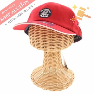 ■ シナコバ キャップ 帽子 ワッペン 刺繍 メンズ LL レッド タグ付き 未使用