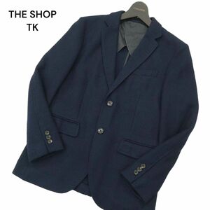 THE SHOP TK タケオキクチ 通年 背抜き レーヨン混★ 2B アンコン テーラード ジャケット Sz.S　メンズ ネイビー　A4T04003_4#O