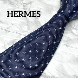 1円　近年モデル　現行タグ　未使用級　HERMES エルメス　ネクタイ　H織　ファソネ　ビジネスバッグ　スーツ　シャツ　カフス