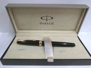 ■□40958 PARKER/パーカー SONNET/ソネット ペン先 18K 750 万年筆 ブラック/黒×ゴールド 筆記用具 文具□■