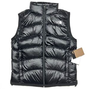 M 新品 ノースフェイス アコンカグア ベスト ダウンベスト 黒 Aconcagua Vest ブラック ダウン メンズ 防寒 インナーダウン ヌプシ ロゴ