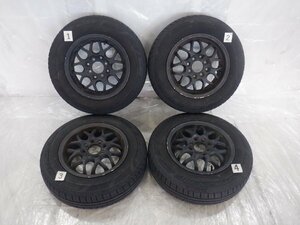 ☆タイヤ 23年製 バリ山 155/80R13 モモ☆ 4H 100/114.3 5J +47 13インチ 社外品 CRIMSON RACING SPARCO アルミホイール付 4本