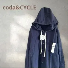 a356＊coda&CYCLE　フード付き　長袖シャツ　ドロスト　透け感　綿