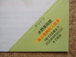 水野美術館　無料入館券　２名分　きのこで有名なホクトの株主優待　有効期限２０２５年８月３日