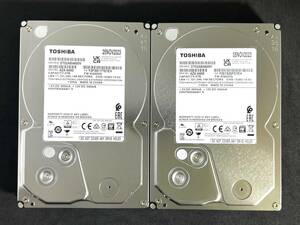 【送料無料】 　2個セット　★ 6TB ★　TOSHIBA　/　DT02ABA600V　【使用時間：179 ｈ＆177 ｈ】2023年製　稼働少 3.5インチ内蔵HDD SATA