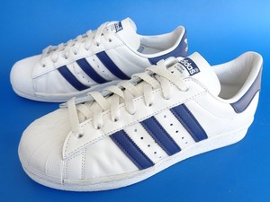 13300■美品 21年製 adidas superstar 82 アディダス スーパースター ビンテージ 白 青 紺 26.5 cm GZ1537