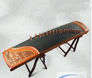 古筝 演奏 高品質の桐木 国内稀少 中国民族楽器 楽器 楽筝ナイロンスチール弦 21弦 付属品付き