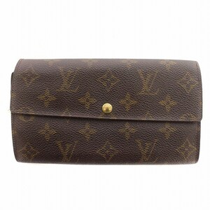 ルイヴィトン LOUIS VUITTON モノグラム 長財布 M61734 ポルトフォイユ サラ 茶 ブラウン