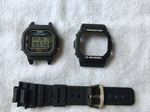 G-SHOCK Gショック DW-5600 互換ベゼル+ベルト ブラック (白文字) 新品 