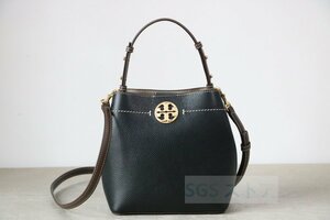 tory burch FELIX バケットバッグ ショルダーバッグ トートバッグ 2way レザー ブラック　牛革　美品　展示品