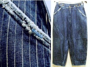 即決[S]PORTER CLASSIC HAWAIIAN DENIM PANTS ハワイアンデニム ストライプ サルエル ダメージ クラッシュ パンツ■5483